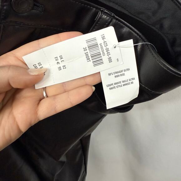 Abercrombie & Fitch Curve Love 90's Straight Ultra High Rise NWT 30S Vegan - Picture 6 of 6